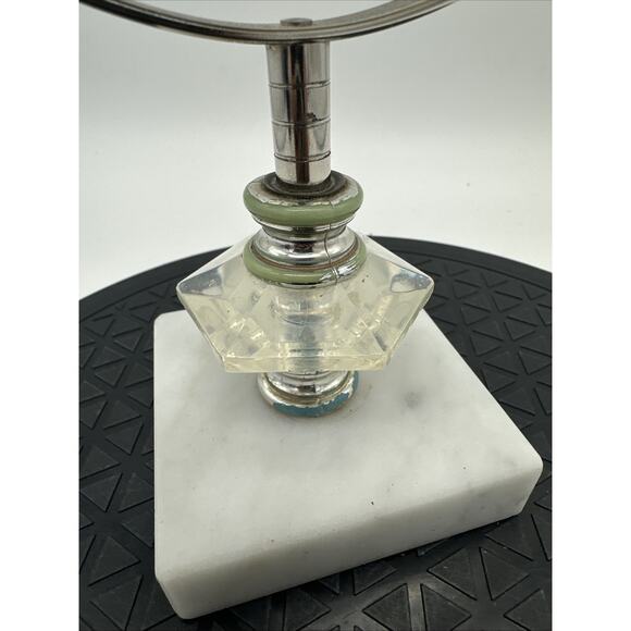 Vintage Italian Marble Pedestal Vanity Makeup Mirror Ornate Mirror - Picture 6 of 9